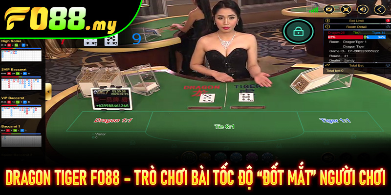 Dragon Tiger Fo88 – Trò chơi bài tốc độ “đốt mắt” người chơi